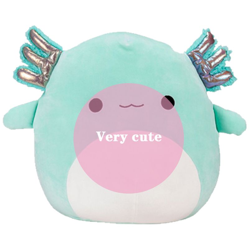 40cm Mainan Plush Axolotl Teal Green Anastasia Doll Toy Gift Kids Soft Squishmallow Boneka