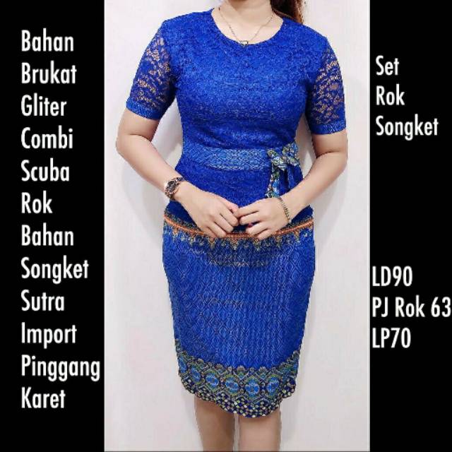 Dress brukat gliter pita