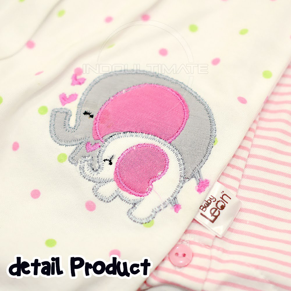 Jumsuit Bayi 0-6 bulan BABY LEON Bayi Perempuan Jumper Kerut Jumpsuit Anak Balita Cewek GY-043 Baju Bayi Perempuan Baju Renda