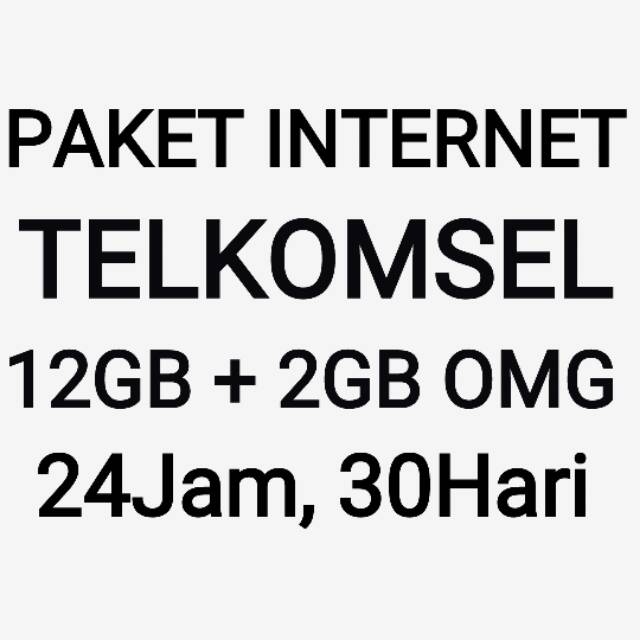 Paket Internet Telkomsel 12 Gb All Net 2 Gb Omg Data Kuota Sebulan Bulanan Bulan 30 Hari Shopee Indonesia