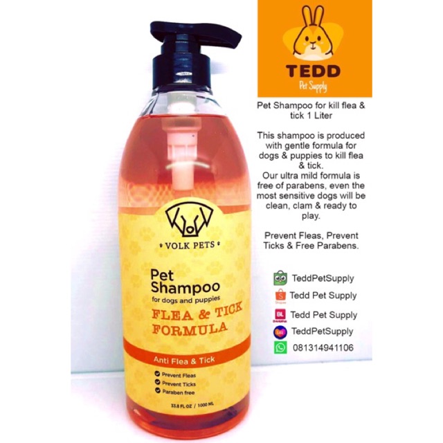 Jual Pet Shampoo Flea Tick 1 Liter Indonesia Shopee Indonesia