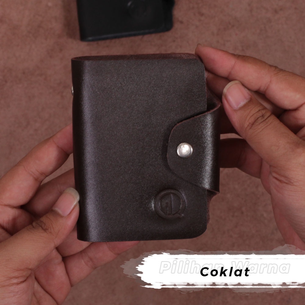 DOMPET KARTU PRIA / CREDIT CARD Wallet Genuine LEATHER ASLI KULIT SAPI, DESAIN RAPI &amp; ELEGAN - CH01