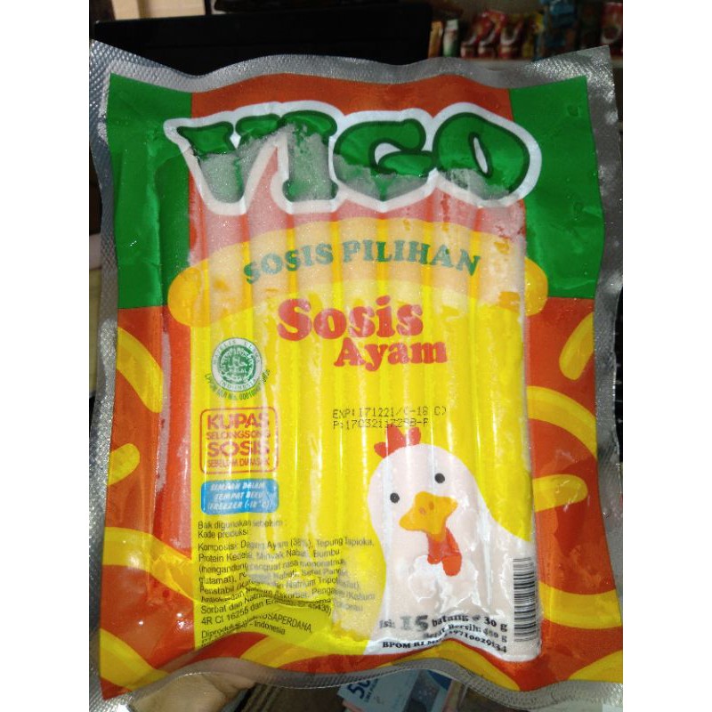 

sosis ayam vigo 500 gr isi 15