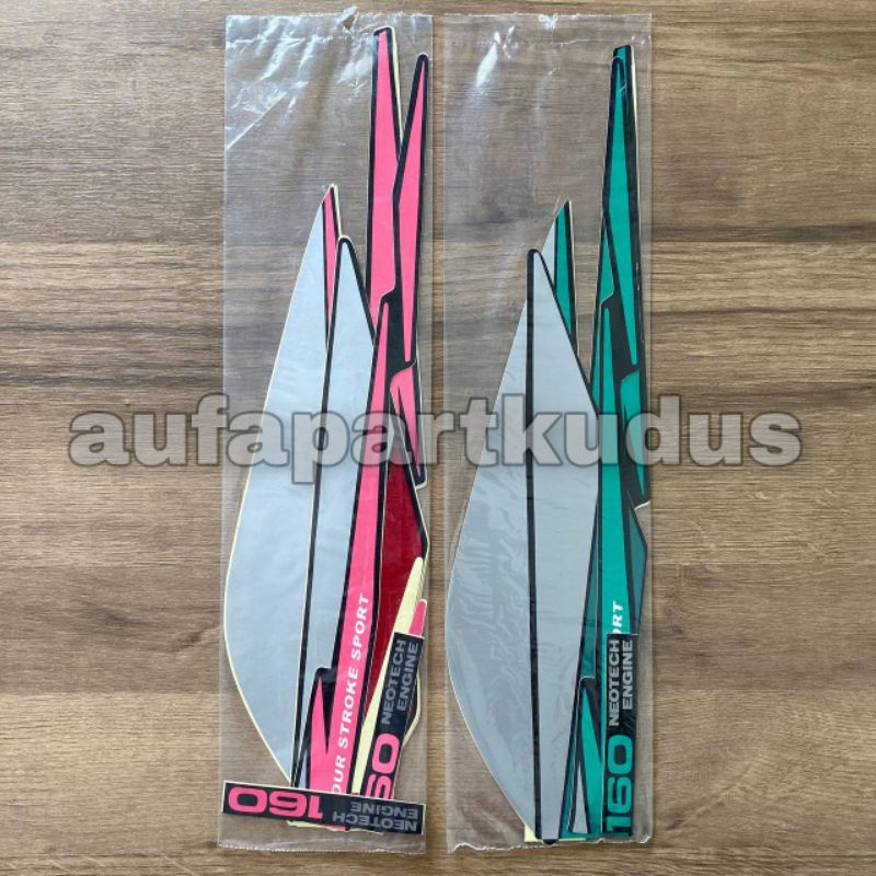 Stripping strip stiker sticker lis polet body Honda GL Pro 95 thn.1995 Hijau Merah striping les hond