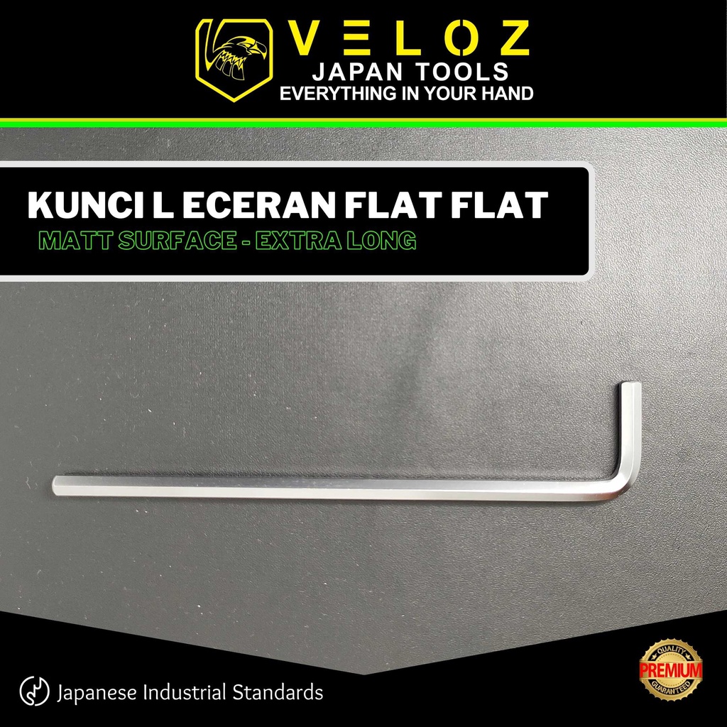 Kunci L Eceran Flat Flat 4mm-8mm Veloz Chrome Vanadium steel SUNMURAH TEKNIK Surabaya
