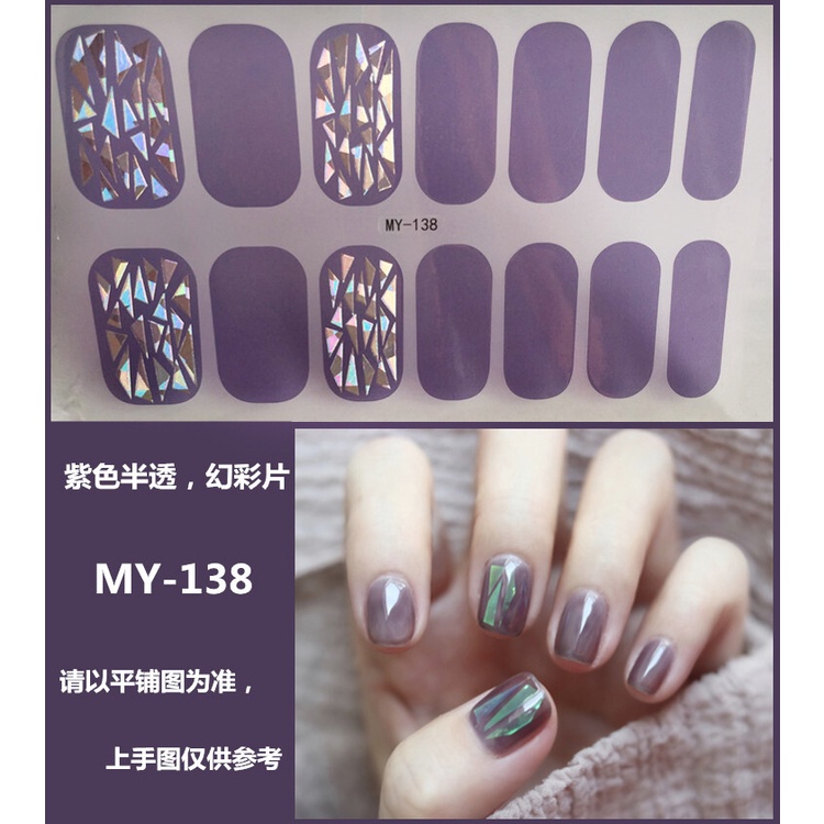 MY 14Pcs/Set Stiker Kuku 3d Desain Bermotif High End Berlian Mutiara Permata Warna-Warni Untuk Tempel Tahan Air Tahan Lama Menicure Stickers Korea Self Adhesive Fashion Sticker kuku Full Aksesoris Dapat Kupas Mudah Digunakan Dan Dilepas Anti Air Nail Art