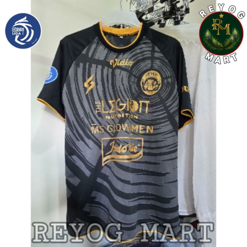 JERSEY AREMA FC ALTERNATE 3RD 2021 - 2022 BRI LIGA 1 HITAM GOLD EMAS TERBARU LOKAL