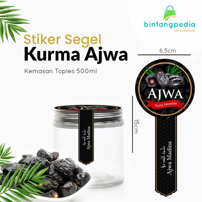 

STIKER KURMA AJWA | STIKER SEGEL TOPLES (ISI 15PCS) | CUSTOM EDIT TEKS