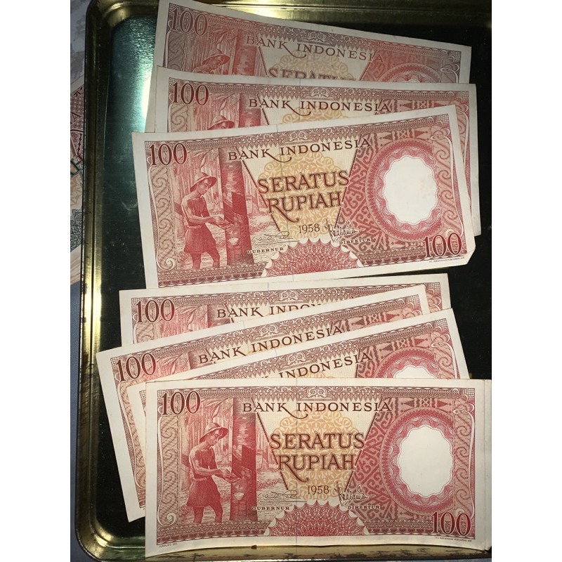 UANG KUNO 100 RUPIAH tahun 1958
