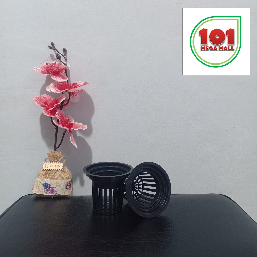 Netpot Hidroponik 8 cm Hitam
