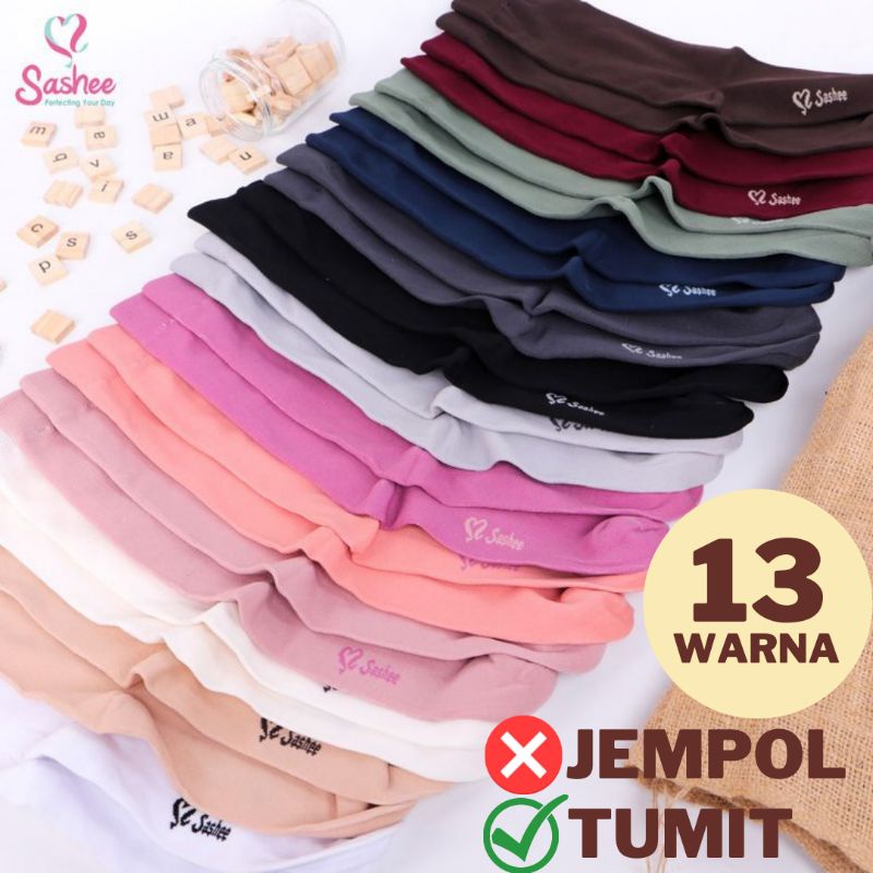 [1 PASANG] ORIGINAL SASHEE NO JEMPOL / TANPA JEMPOL Tumit Panjang Kaos Kaki No Tapak/Telapak Wanita 