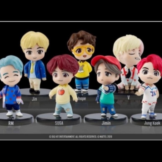 

Unik Pajangan Chibi Korean Boyband BTS Army Cute 7pc Figure Set Berkualitas