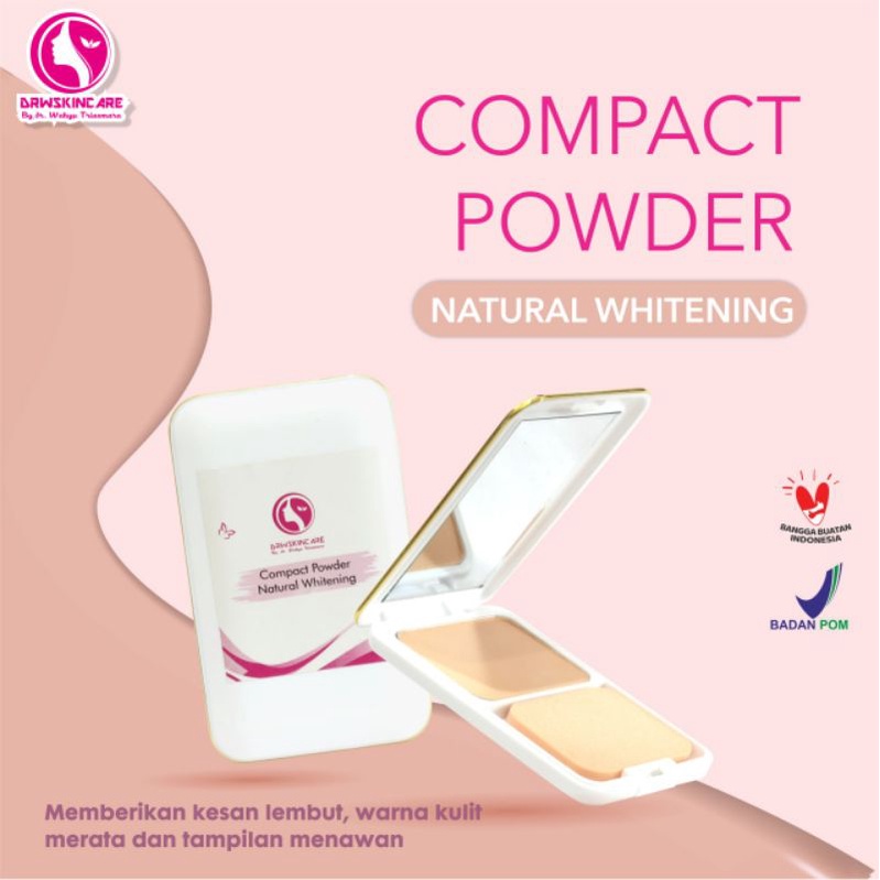 DRW Skincare Bedak Padat Glowing Natural Beige Pink Compact Powder By dr. Wahyu Triasmara
