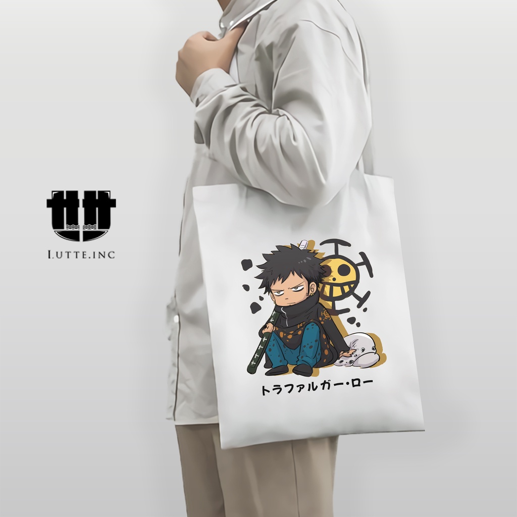 One Piece Totebag Anime Traffagar Law Tote bag Kanvas Tas Tote Bag Premium Lutte.inc