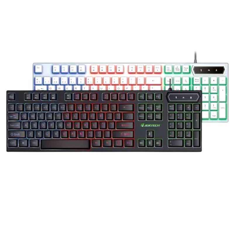 1 SET Keyboard Mouse Gaming LED JERTECH ANIVIA KM180 -  Keyboard Mouse Lampu Set