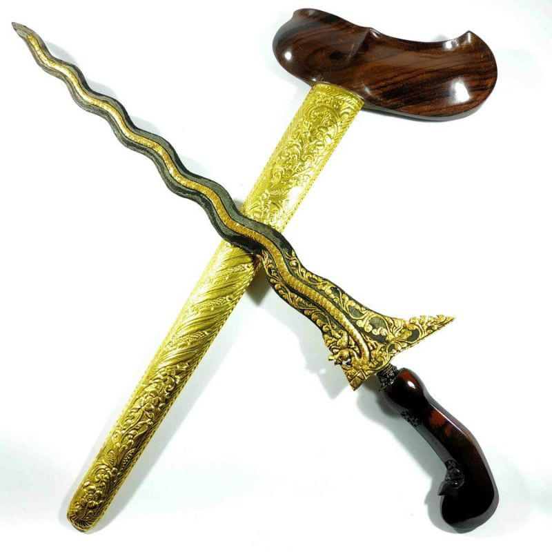 Keris Antik Nogo Sosro Luk 13 Pamor Kulit Semangka Tangguh Kamardikan Garap Alusan