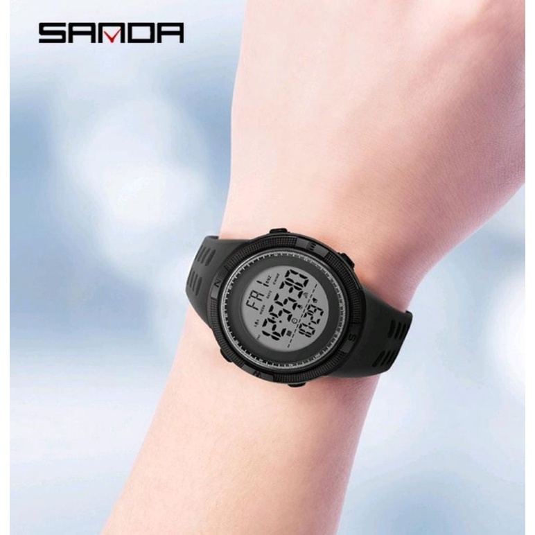 Jam Tangan SANDA 2003 Jam Tangan Pria Digital Tali Rubber Shockproof Anti Air