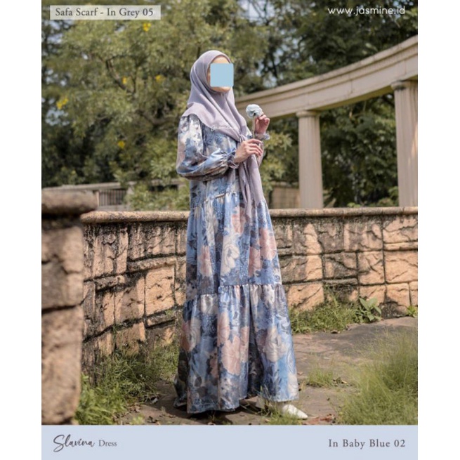 TERBARU Slavina dress || By Jasmine lidiahadiwinoto ORI || Gamis motif exclusive busui friendly syar
