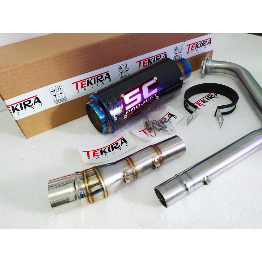 Knalpot Kolong All New CB150 CB150R Led StreetFire Old SC Project Biru - cb150r new BERKUALITAS