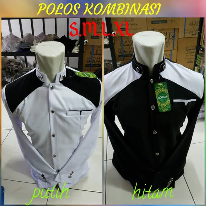 jasko modern motif POLOS KOMBINASI (hitam-pth)