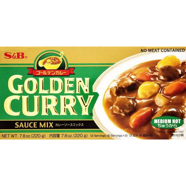 

S&B GOLDEN CURRY SAUCE MIX MEDIUM HOT 220 GR