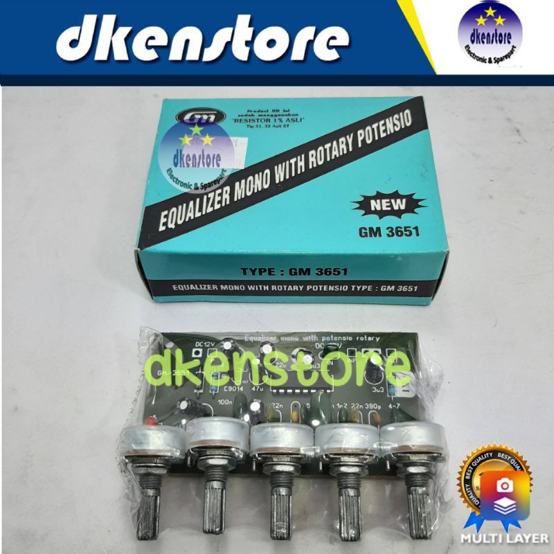 Kit Equalizer Mono Potensio Rotary GM3651