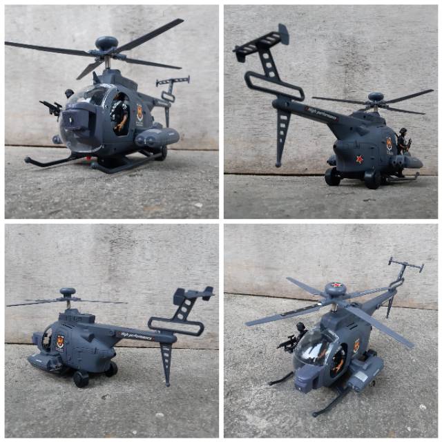 Mainan Helicopter Black Hawk Bump Go Edukatif Helikopter Baterai Anak