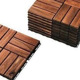 Decking tile jati mozaik-zigzag