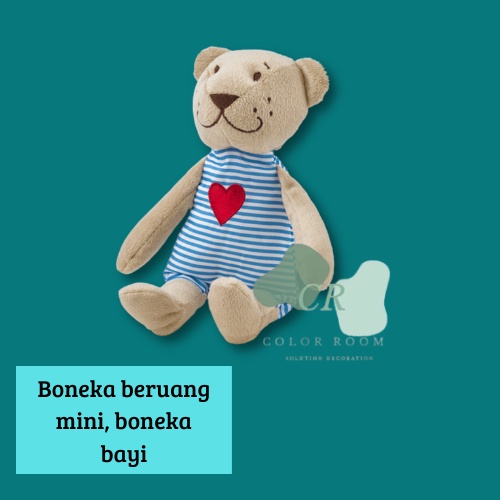 Boneka beruang mini/ boneka bayi/mainan anak, krem, 21 cm