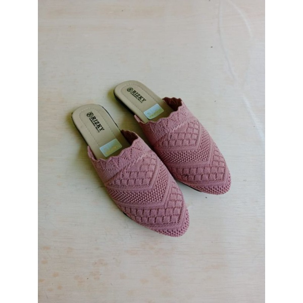 Sandal Flat rajut wanita/Sandal Slop Wanita