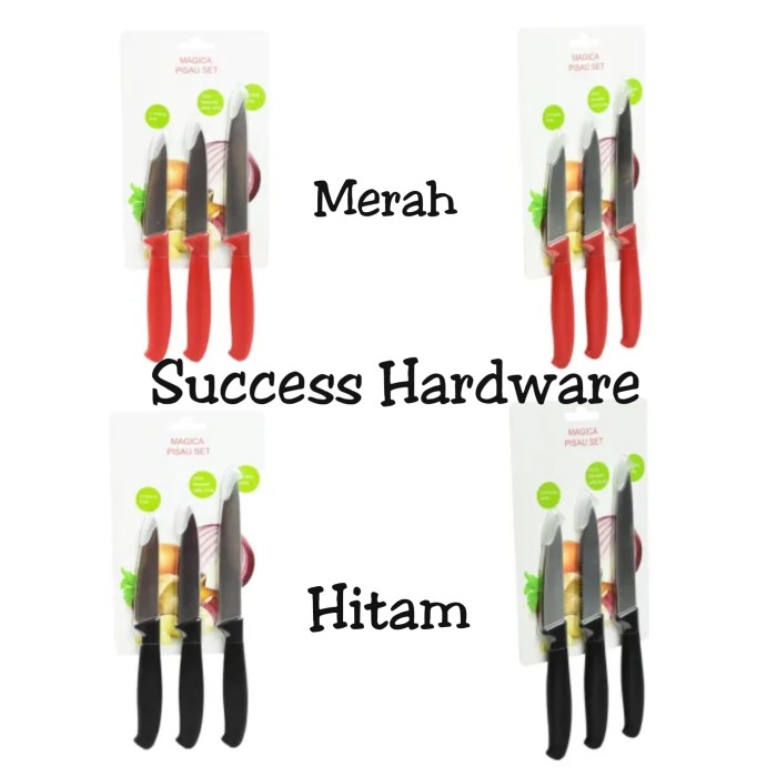 COOKING COLOR MALITA KNIFE / COOKING COLOR MALITA SET PISAU DAPUR 3PCS