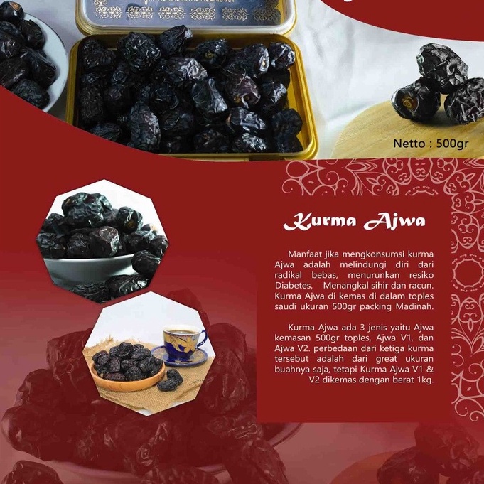 

Kurma Ajwa 500gram 500 gr 500gr