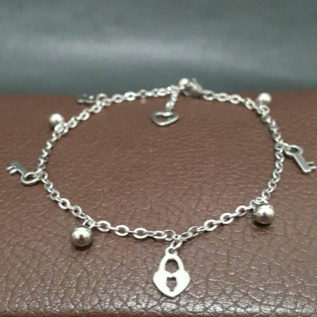 GELANG KAKI/TANGAN TITANIUM KUNCI GEMBOK