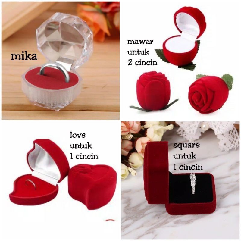 Box tempat kotak Cincin mika acrylic