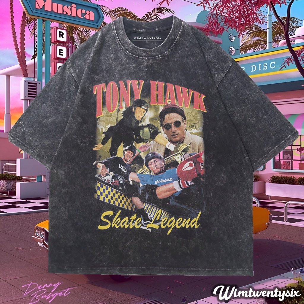 t-shirt oversized | kaos oversize | kaos washing | kaos tony hawk skate legend