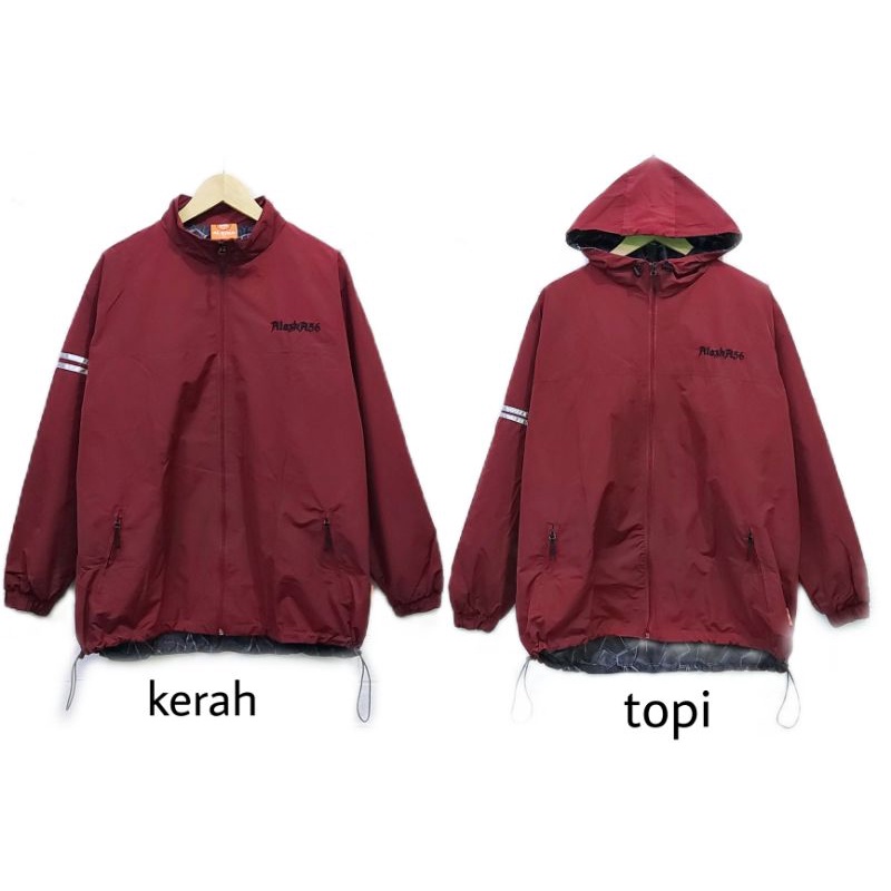 Jaket Olahraga/OUTDOOR/UNISEX/ld 120-130-150/parasut @didas/JUMBO-Maroon