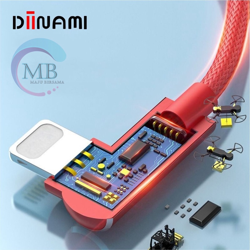 DIINAMI M18 kabel Cable Data GAMING fast Charging Kabel Data Micro , iphone , tipe c USB QC3.0 3 Amper bahan tebal MB2984