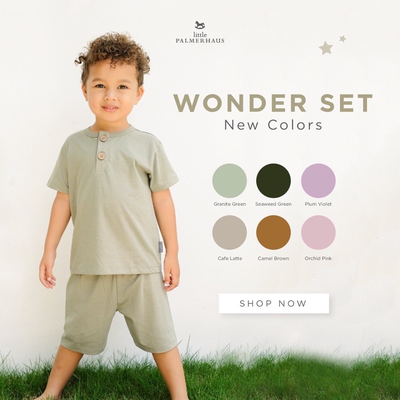 Little Palmerhaus Wonder Set Short Sleeve 1-6thn / Setelan Anak Unisex