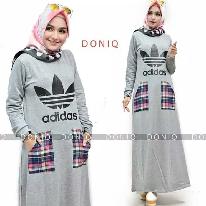 baju gamis wanita terbaru Adidas dress