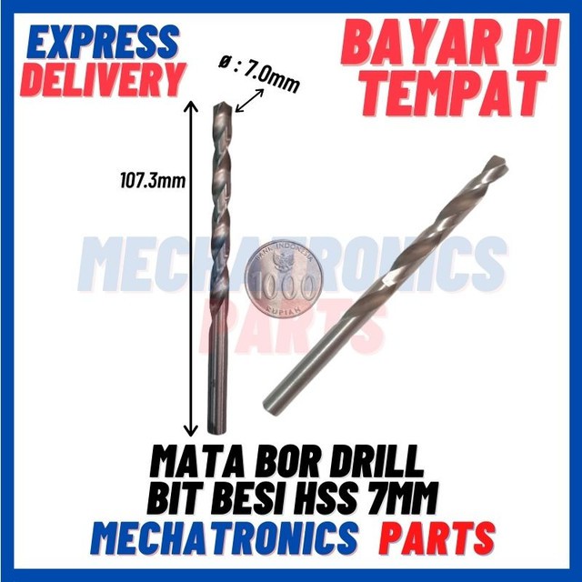 [PAS-9589] MATA BOR DRILL BIT BESI HSS 7MM