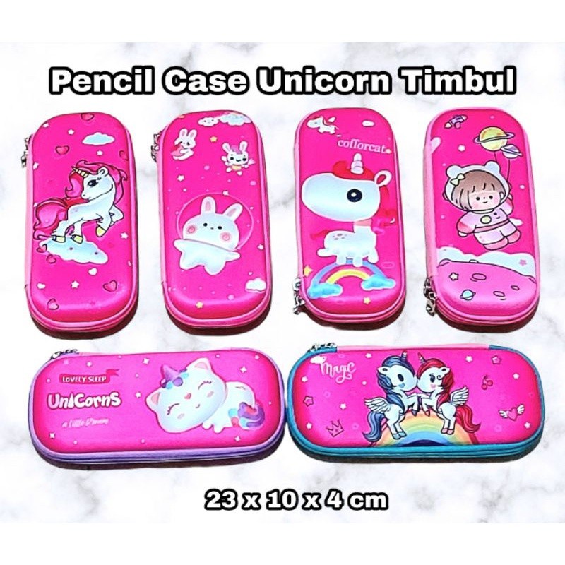 

Pencil case Tempat Pensil Resleting UNICORN Timbul Smiggle anak Cewe