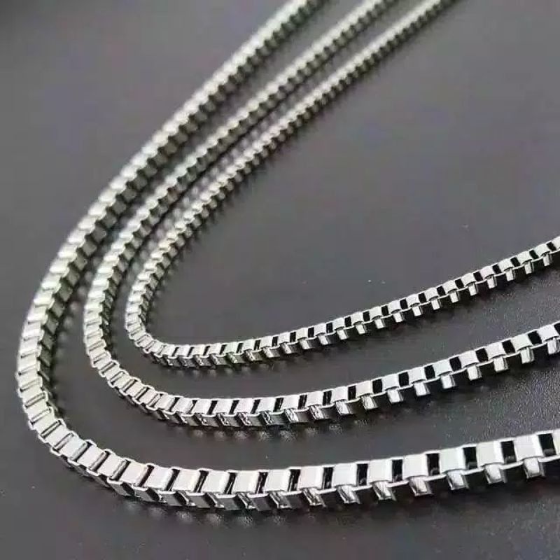 Tp TITANIUM Kalung Model Itali Pria dan Wanita import