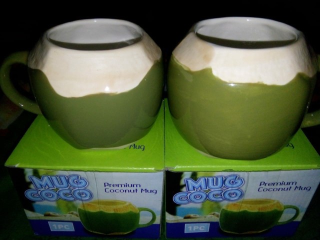 Mug Kelapa Keramik/coconut Mug Premium Vitalia - 12 Pcs