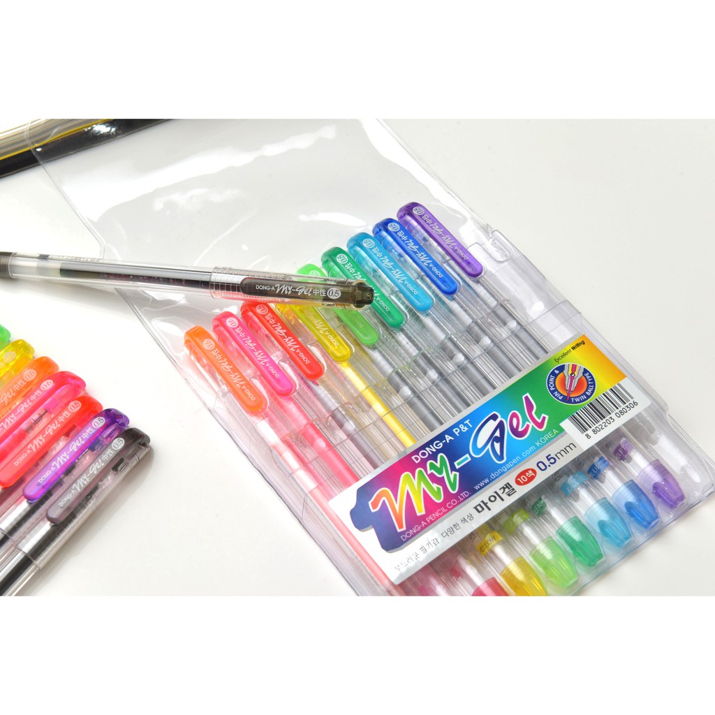 

Pulpen/Pen/Gel Pen My Gel set 10 warna / Korea
