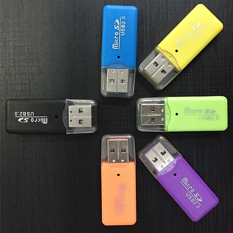 (Ele) Card Reader Mini Usb Sd / Mmc 480mbps Warna Putih Untuk Komputer / Laptop