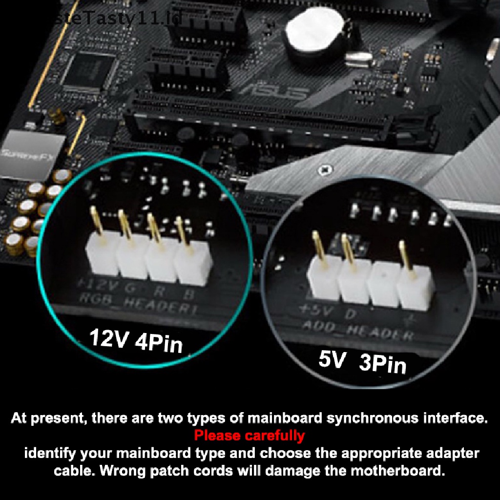 Kabel Adapter Kontrol Sinkronisasi Motherboard 5V / 12V Rgb 3 / 4 Pin