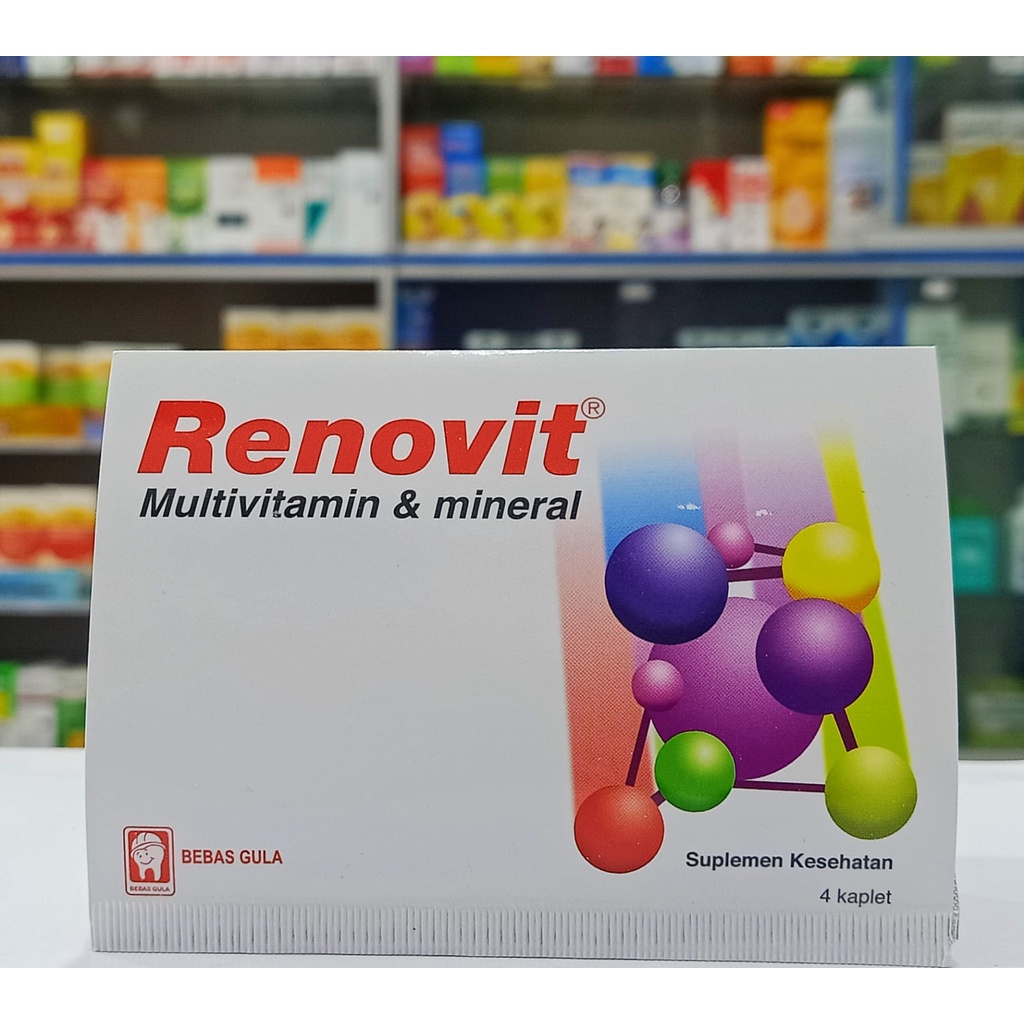 Renovit Multivitamin dan Mineral 1 Strip Isi 4 Kaplet