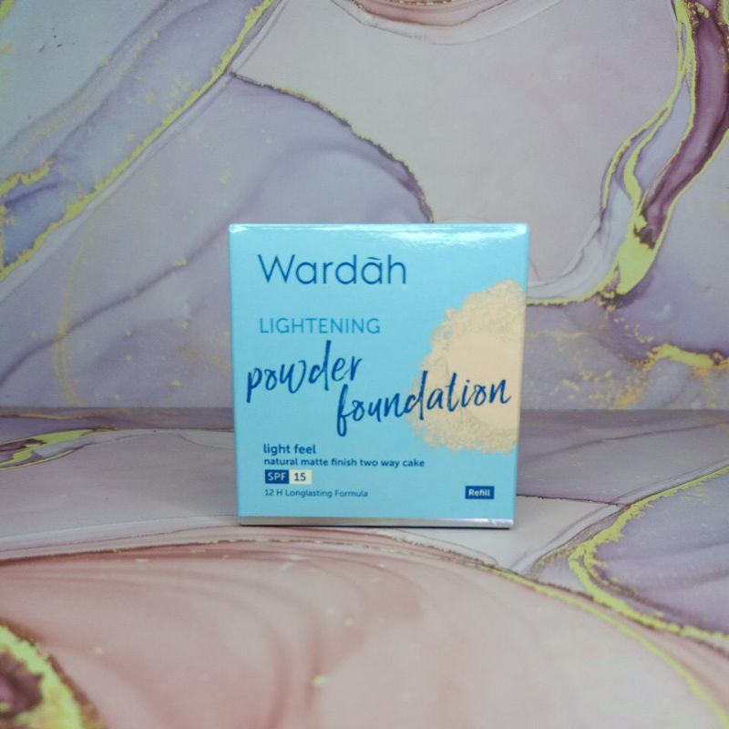 [ Termurah ] Wardah Lightening Powder Foundation Light Feel SPF 15 Natural Matte Finish Two Way Cake