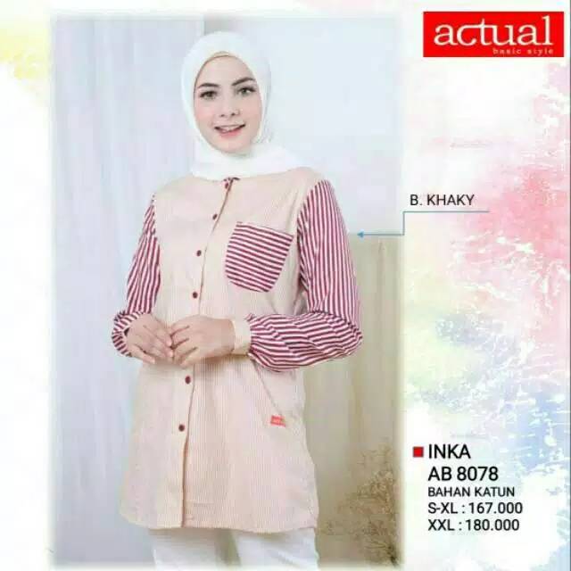 BLUS INKA AB 8078 NAVY || ACTUAL BASIC