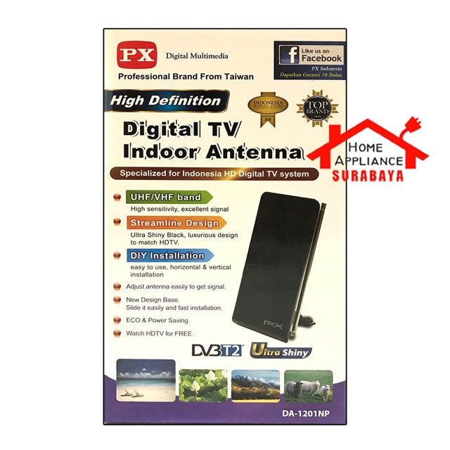 Antena TV Indoor PX DA-1201NP Digital TV DVB-T2 (Garansi 18 Bulan)